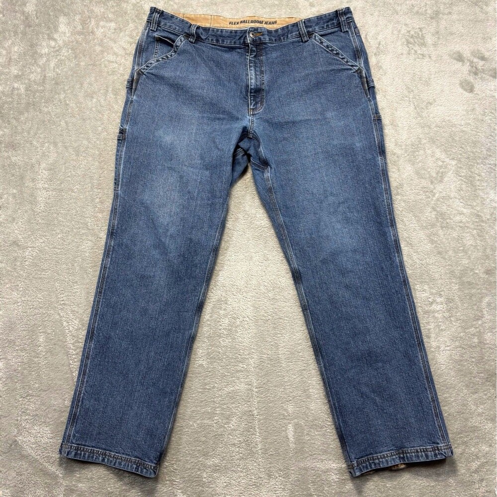 Duluth Jeans Men's 44x32* Blue Denim Flex Ballroom Relaxed Carpenter Workwear
